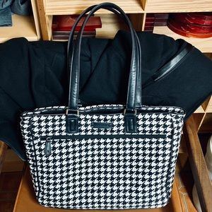 VERA BRADLEY COMMUTER LAPTOP TOTE: HOUNDSTOOTH